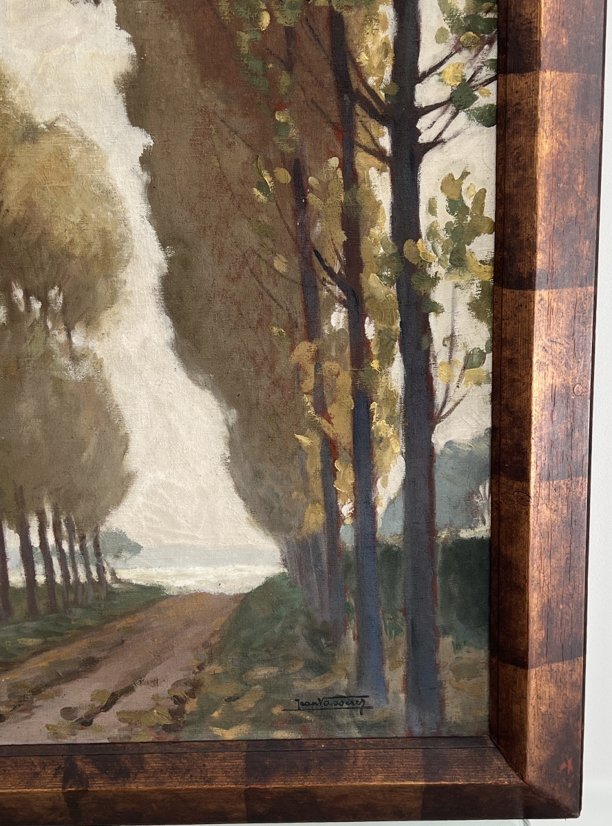 Painting By Jean Vasseur 1905-1986 Landscape School Of Amiens -photo-4