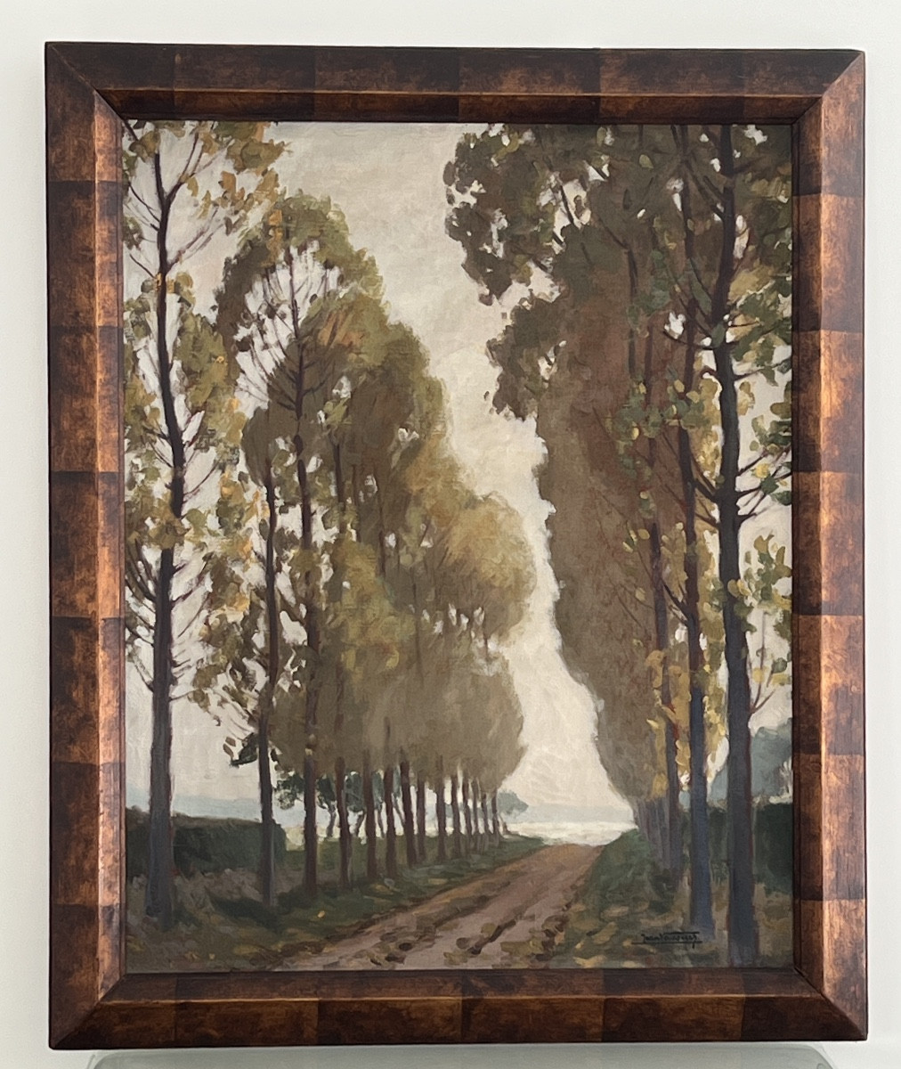 Painting By Jean Vasseur 1905-1986 Landscape School Of Amiens -photo-4