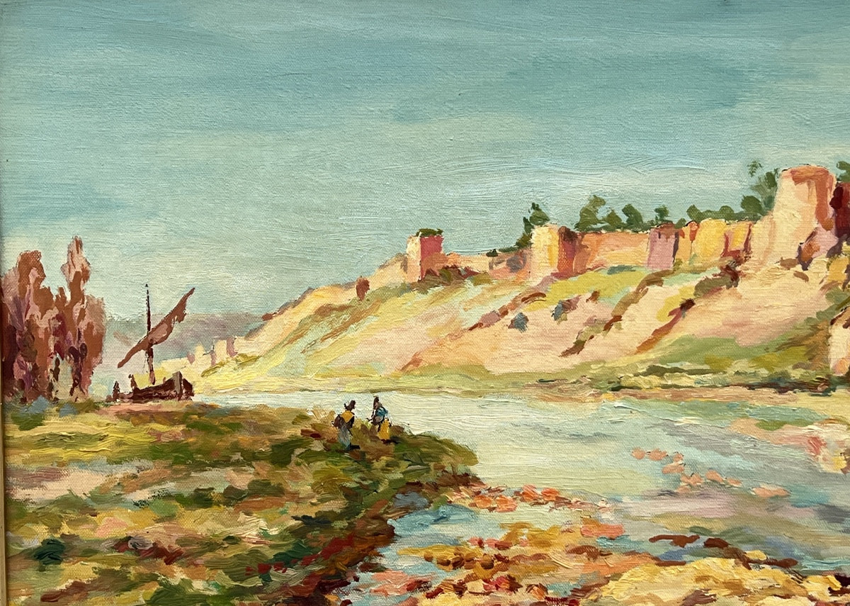 Tableau de Ferdinand Hanon 1885-1972 Fleuve Rio Tinto en Espagne -photo-4
