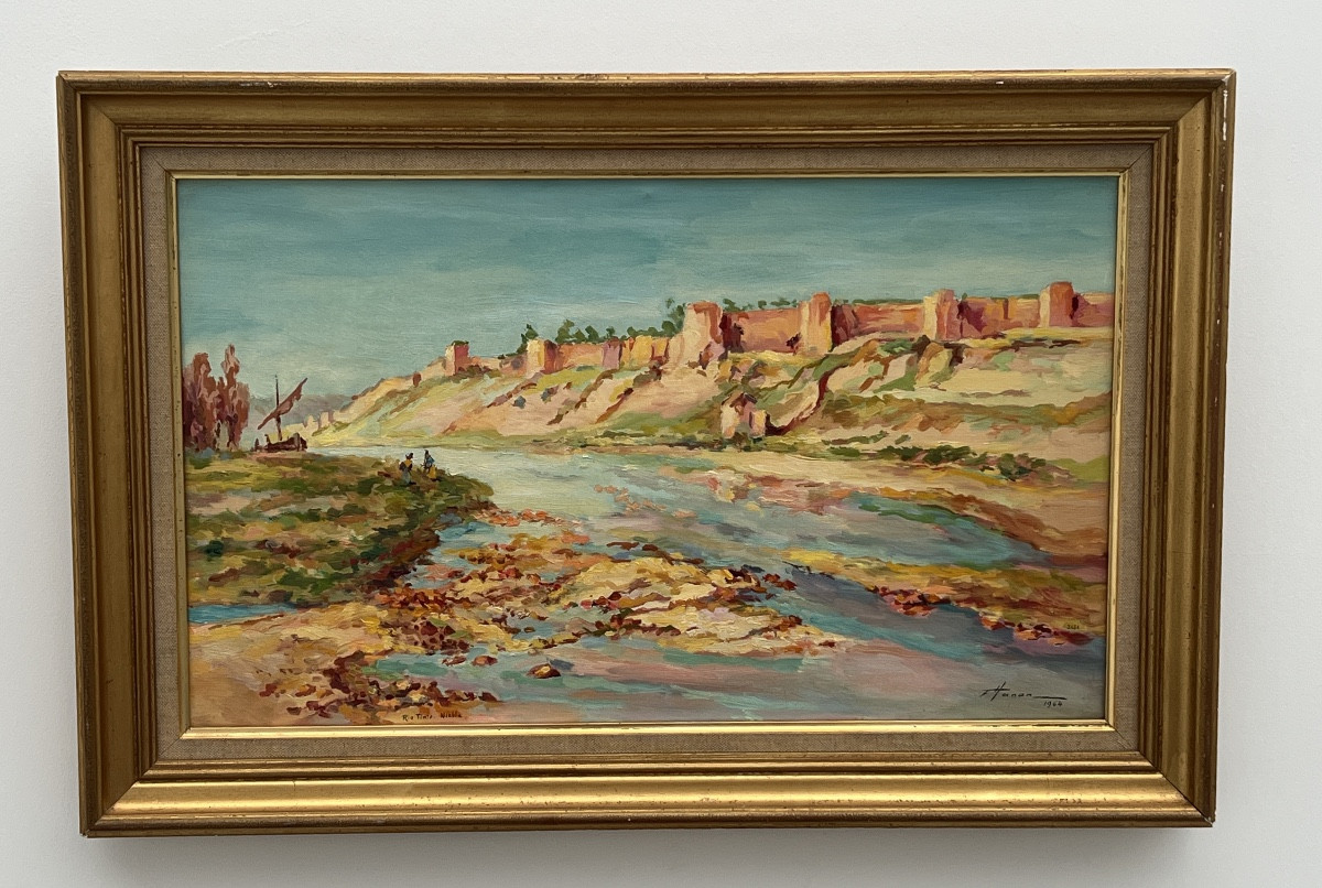 Tableau de Ferdinand Hanon 1885-1972 Fleuve Rio Tinto en Espagne 