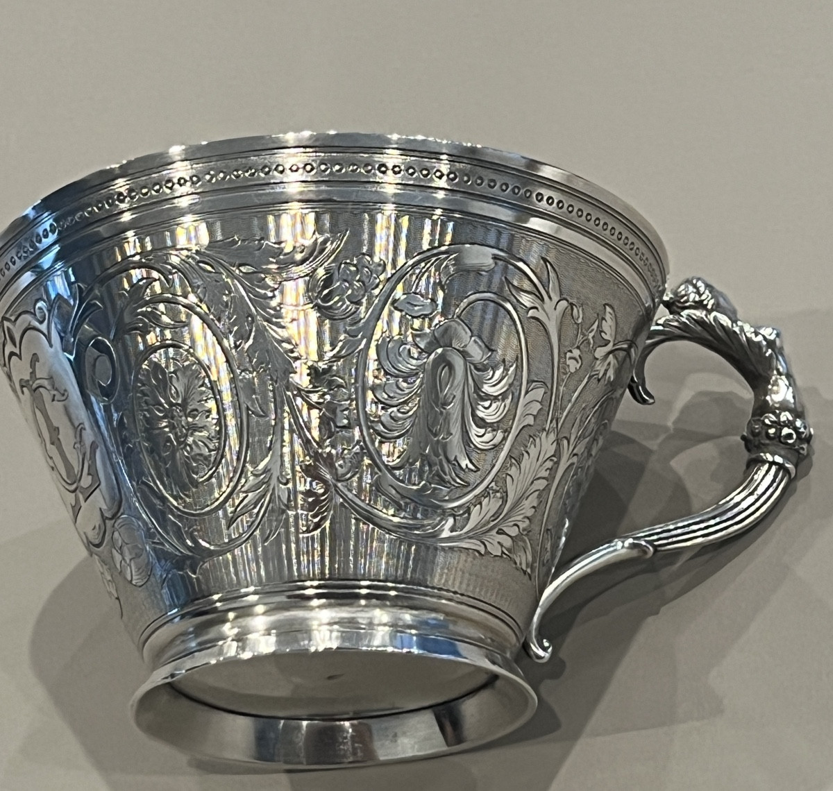 Tasse à Chocolat en Argent Massif Orfèvre Ladoucette & Gavard  1869/1886-photo-3