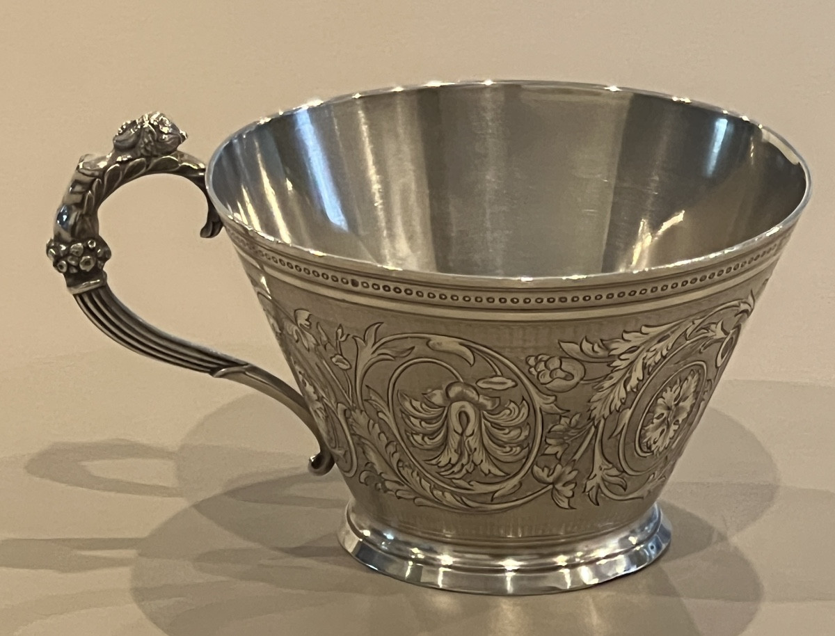 Tasse à Chocolat en Argent Massif Orfèvre Ladoucette & Gavard  1869/1886-photo-2