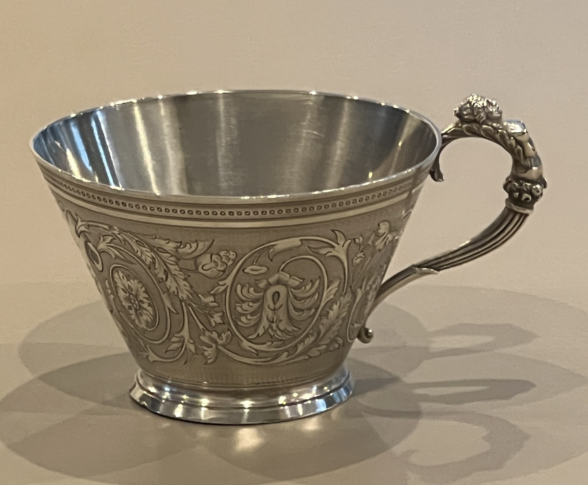 Tasse à Chocolat en Argent Massif Orfèvre Ladoucette & Gavard  1869/1886-photo-8