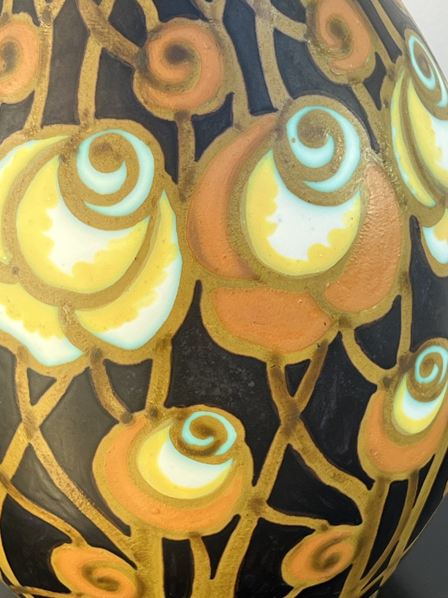 Charles Catteau ( 1880-1966  ) Vase Art-Déco 1925-photo-3