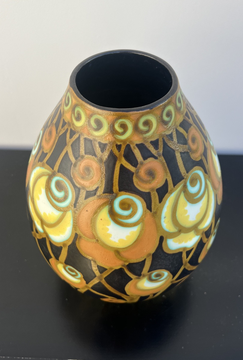 Charles Catteau ( 1880-1966  ) Vase Art-Déco 1925-photo-2