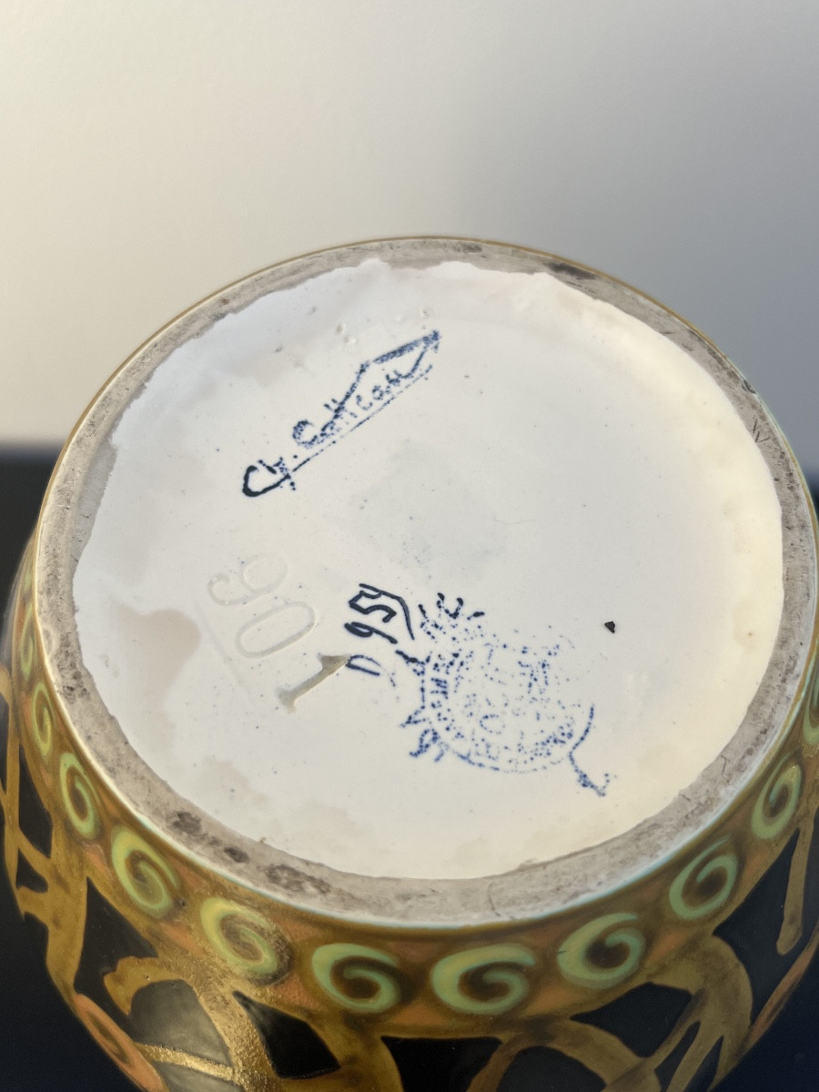 Charles Catteau ( 1880-1966  ) Vase Art-Déco 1925-photo-4