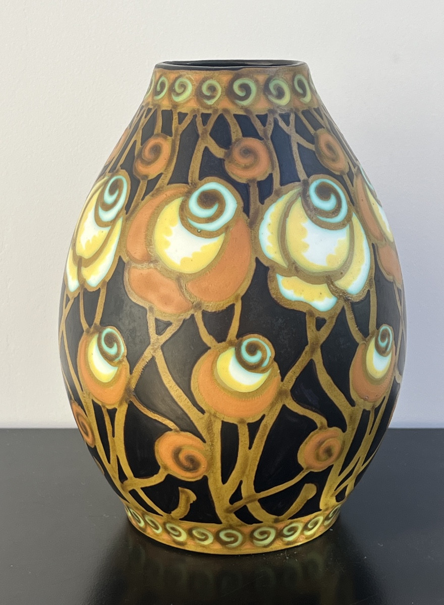 Charles Catteau ( 1880-1966  ) Vase Art-Déco 1925