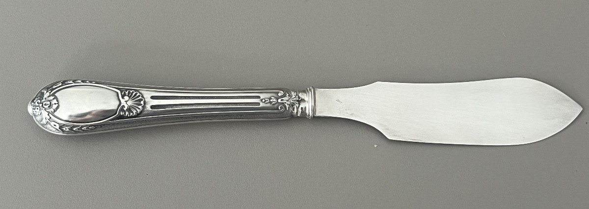 Silver Cheese Serving Knife By Minerva Goldsmiths Page Brothers 1901-photo-5