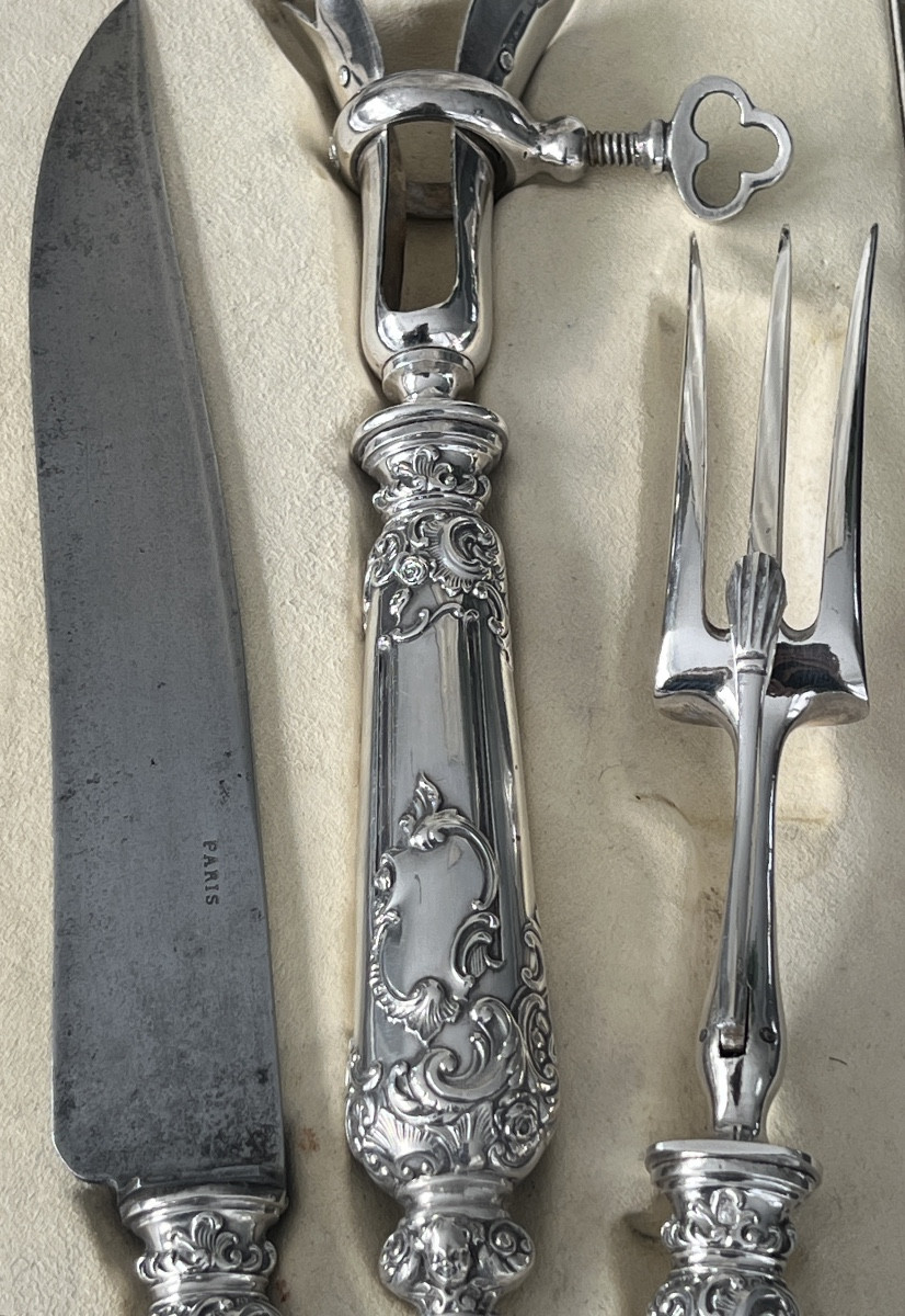 Service à découper en Argent Minerve Style Louis xv-photo-1