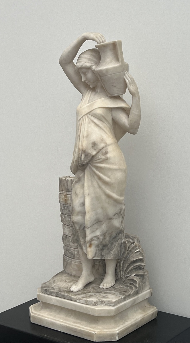 Cipriani Adolfo 1880-1930  Porteuse d'Eau en Albâtre  -photo-3