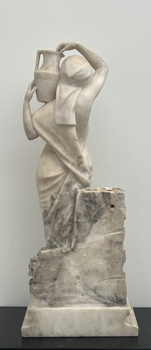 Cipriani Adolfo 1880-1930  Porteuse d'Eau en Albâtre  -photo-1
