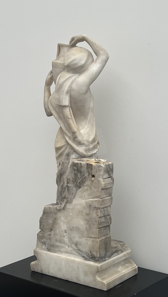 Cipriani Adolfo 1880-1930  Porteuse d'Eau en Albâtre  -photo-2
