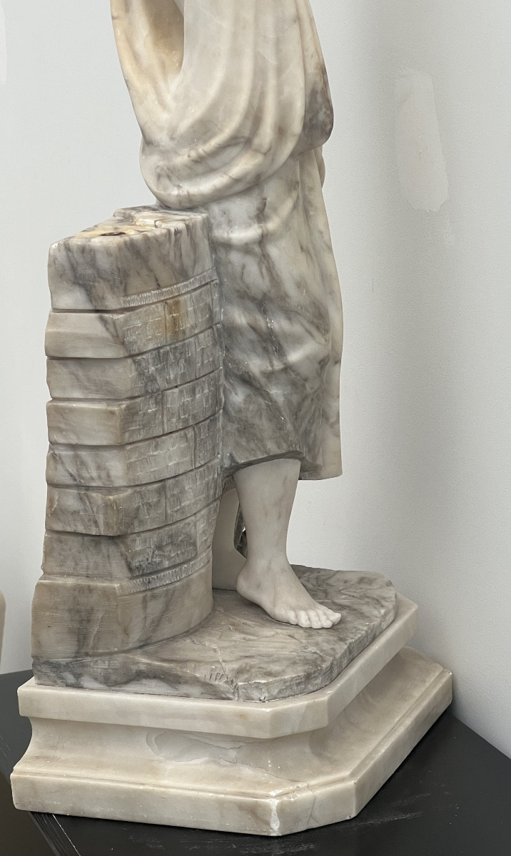 Cipriani Adolfo 1880-1930  Porteuse d'Eau en Albâtre  -photo-3