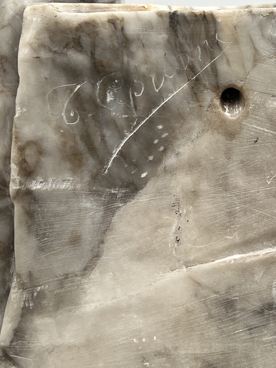 Cipriani Adolfo 1880-1930  Porteuse d'Eau en Albâtre  -photo-6