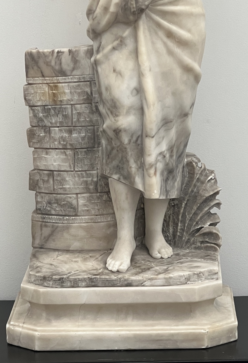 Cipriani Adolfo 1880-1930  Porteuse d'Eau en Albâtre  -photo-7