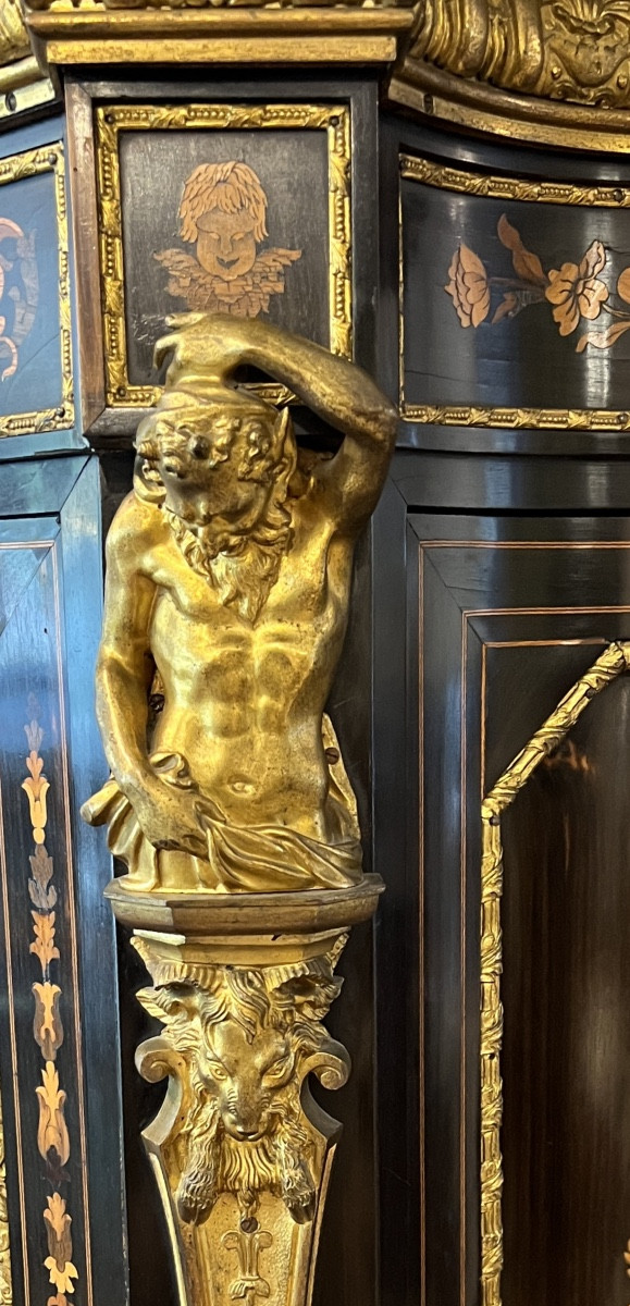 Napoleon III State Cabinet In Floral Marquetry -photo-8