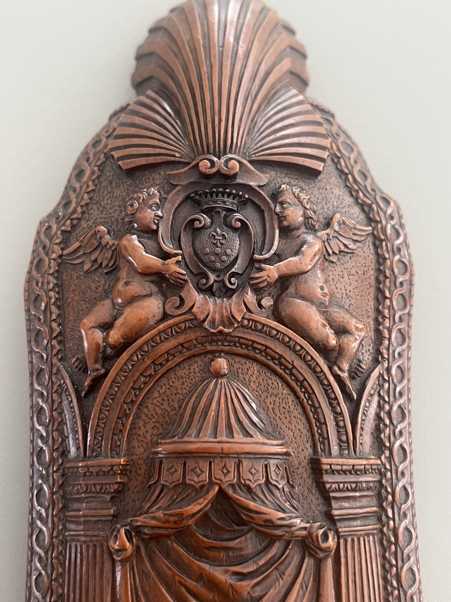 Grande Râpe à Tabac en Buis D'époque 17 ème Siécle  Scène Mythologique-photo-2