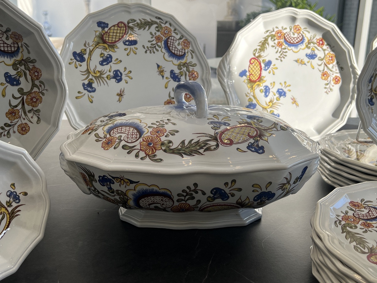 Service de Table de Salins Modèle Lille à Décor de Fleurs Papillons -photo-4