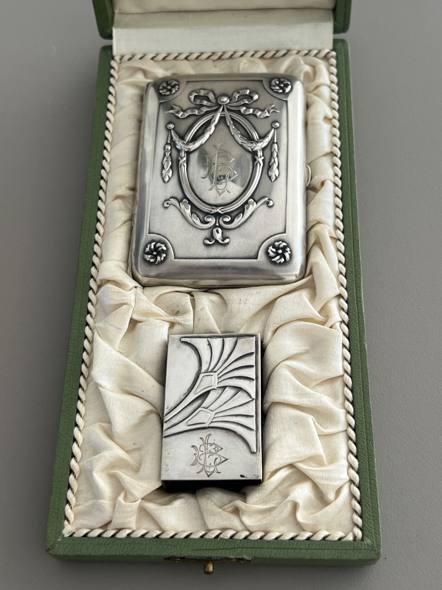 Louis XVI Style Silver Cigarette Case