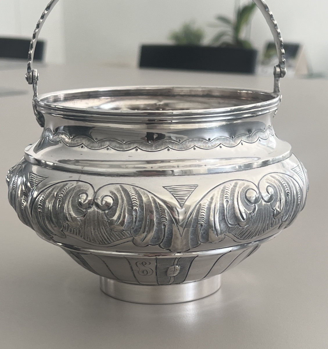 Minerva Solid Silver Holy Water Bucket / Holy Water Font -photo-8