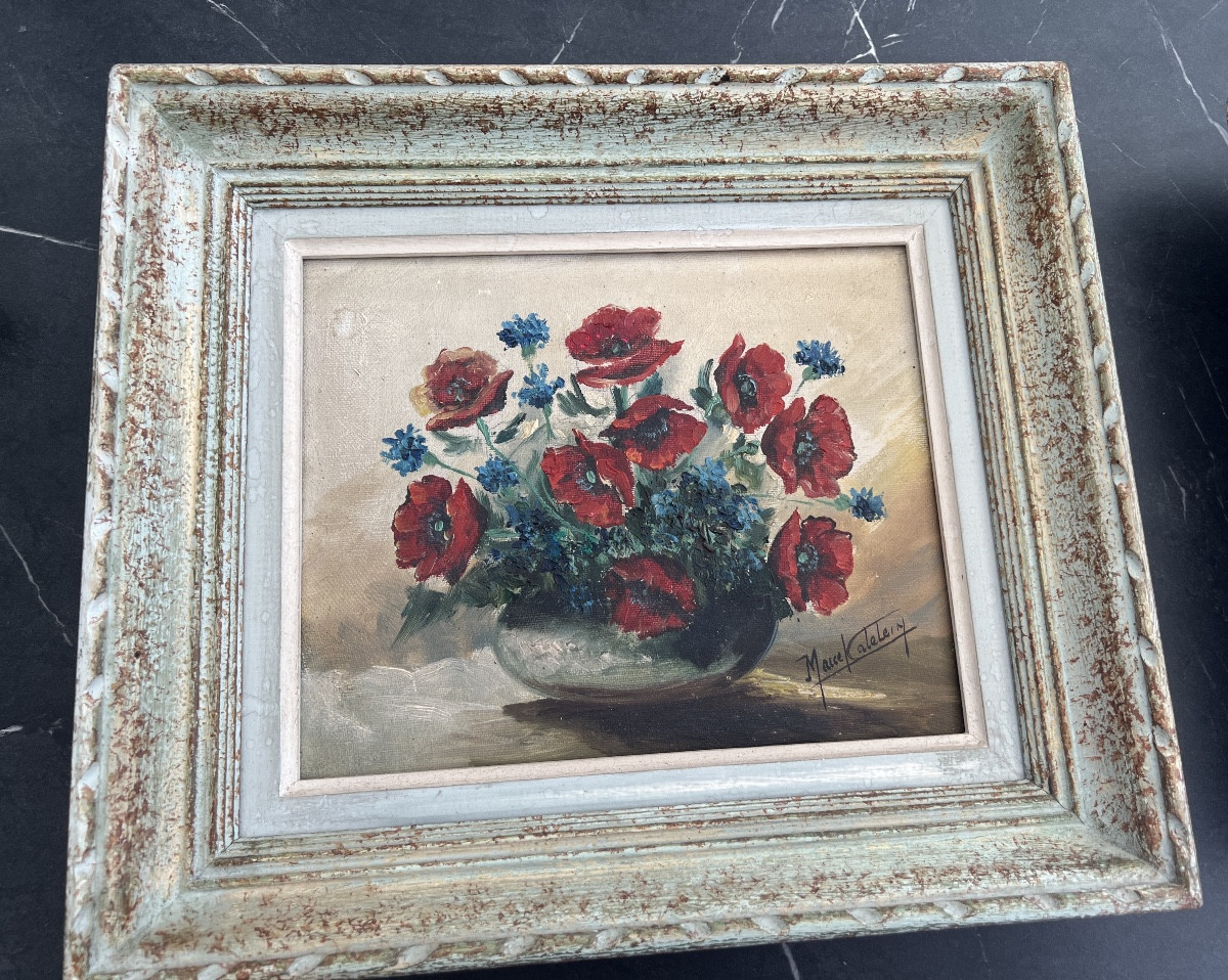 Still Life With Flowers Marcel-catelein (1892-1979 )-photo-2