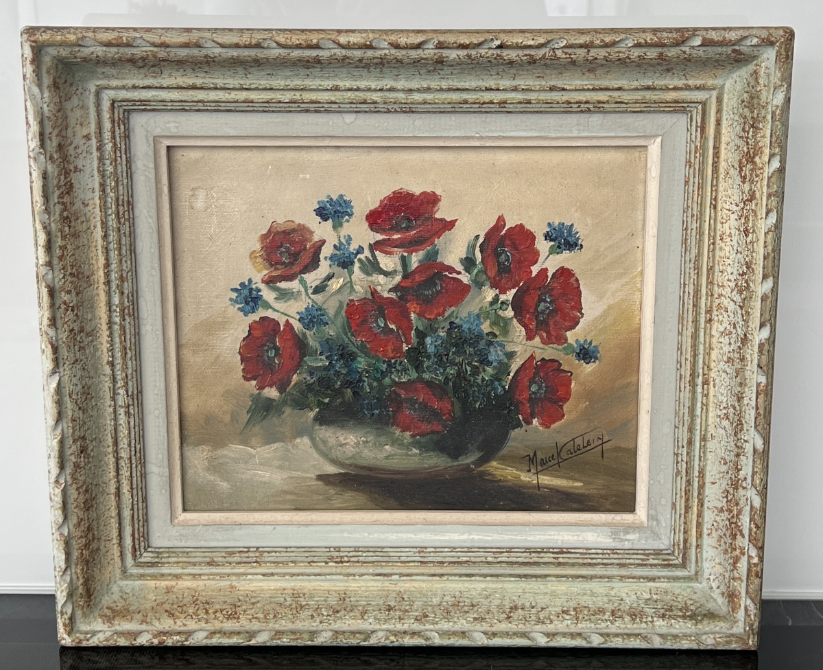 Still Life With Flowers Marcel-catelein (1892-1979 )