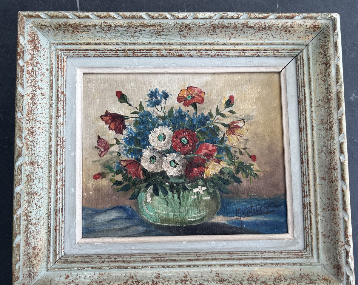  Still Life With Flowers Marcel-catelein (1892-1979 )-photo-3