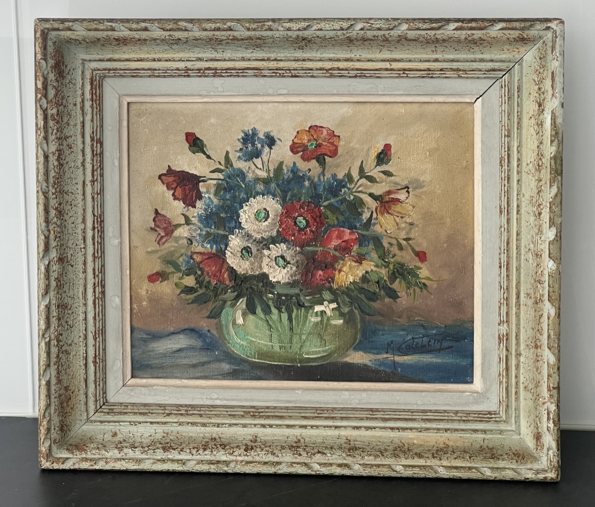  Still Life With Flowers Marcel-catelein (1892-1979 )