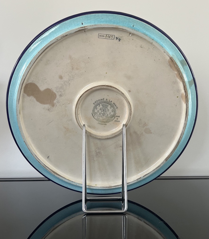 Grand Plat en Emaux De Longwy D 36,2 cm -photo-2