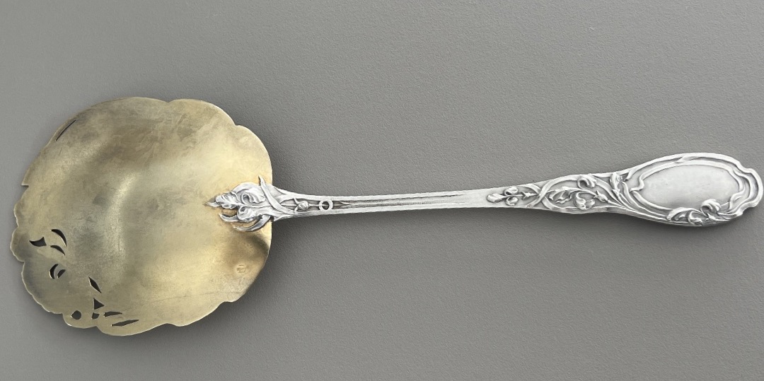Louis Coignet Openwork Strawberry Shovel In Sterling Silver Vermeil Art Nouveau-photo-1