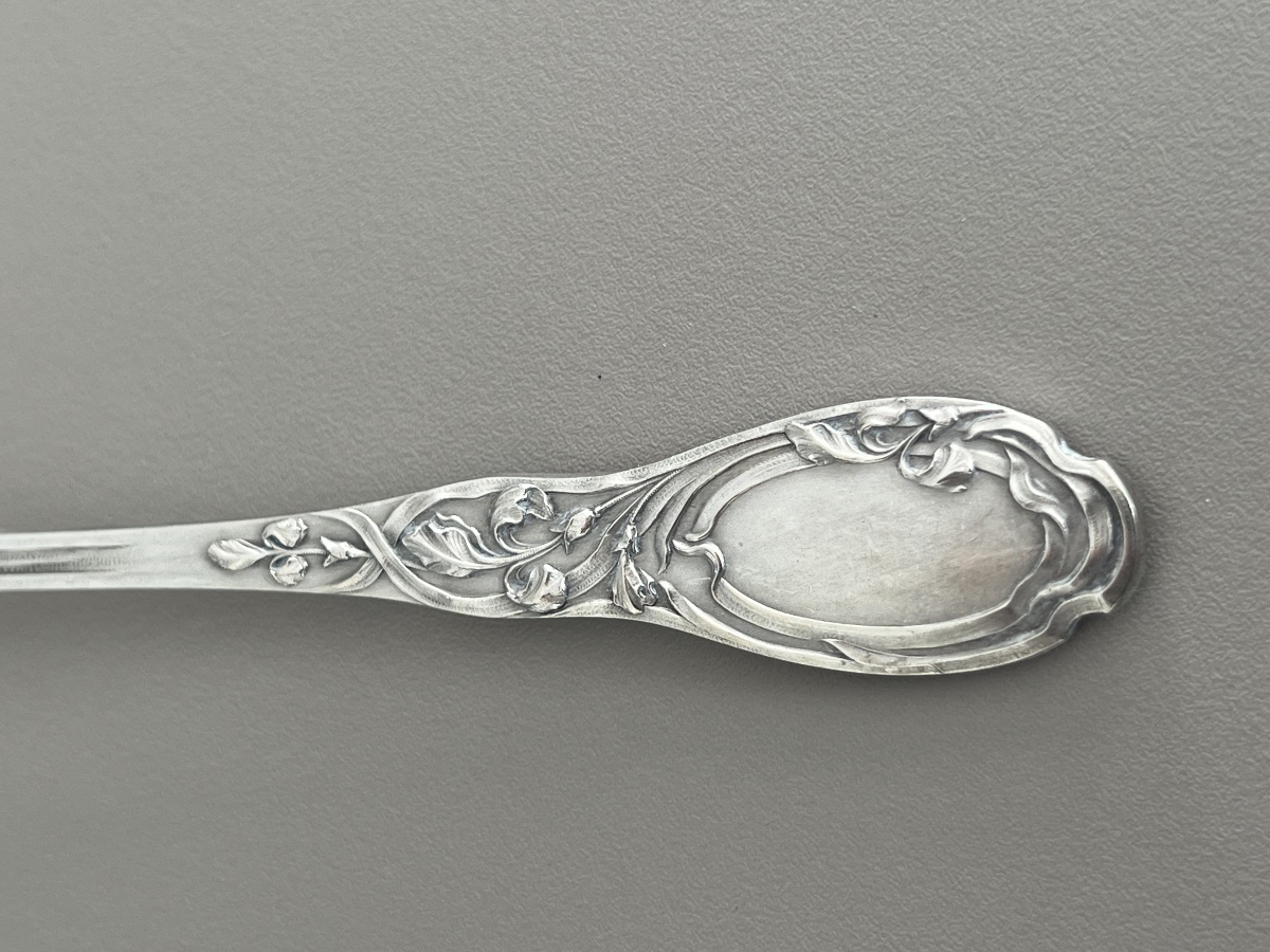 Louis Coignet Openwork Strawberry Shovel In Sterling Silver Vermeil Art Nouveau-photo-3