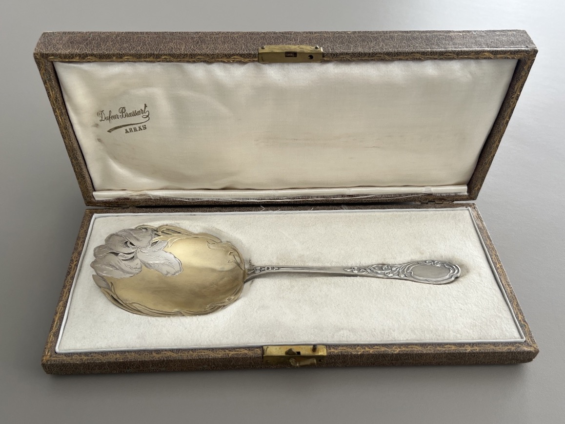 Louis Coignet Openwork Strawberry Shovel In Sterling Silver Vermeil Art Nouveau-photo-7