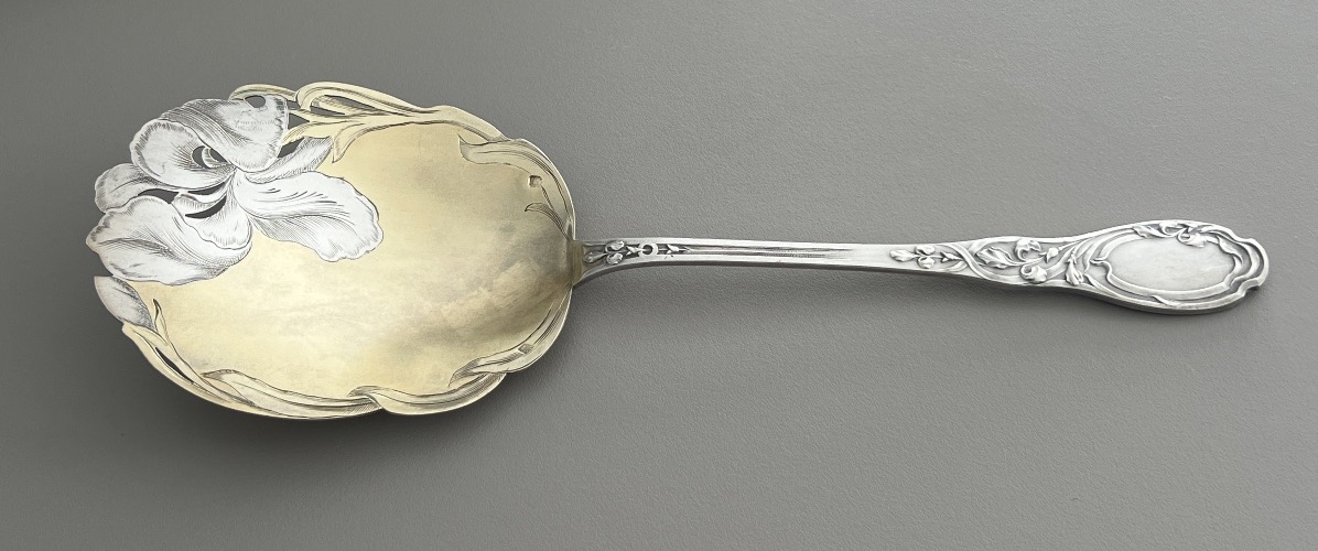 Louis Coignet Openwork Strawberry Shovel In Sterling Silver Vermeil Art Nouveau