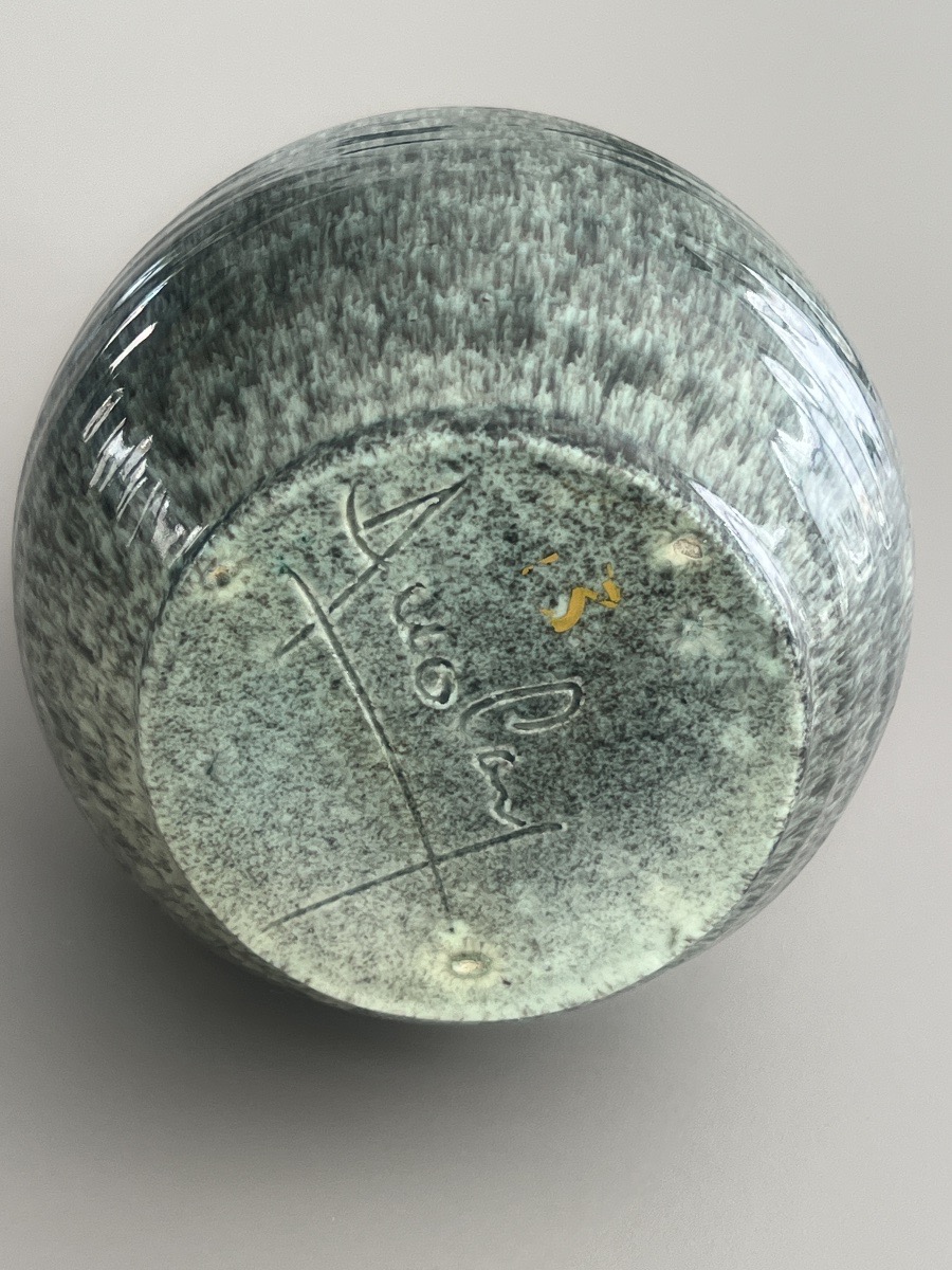Accolay Vase, Glazed Ceramic, Circa 1950-photo-3
