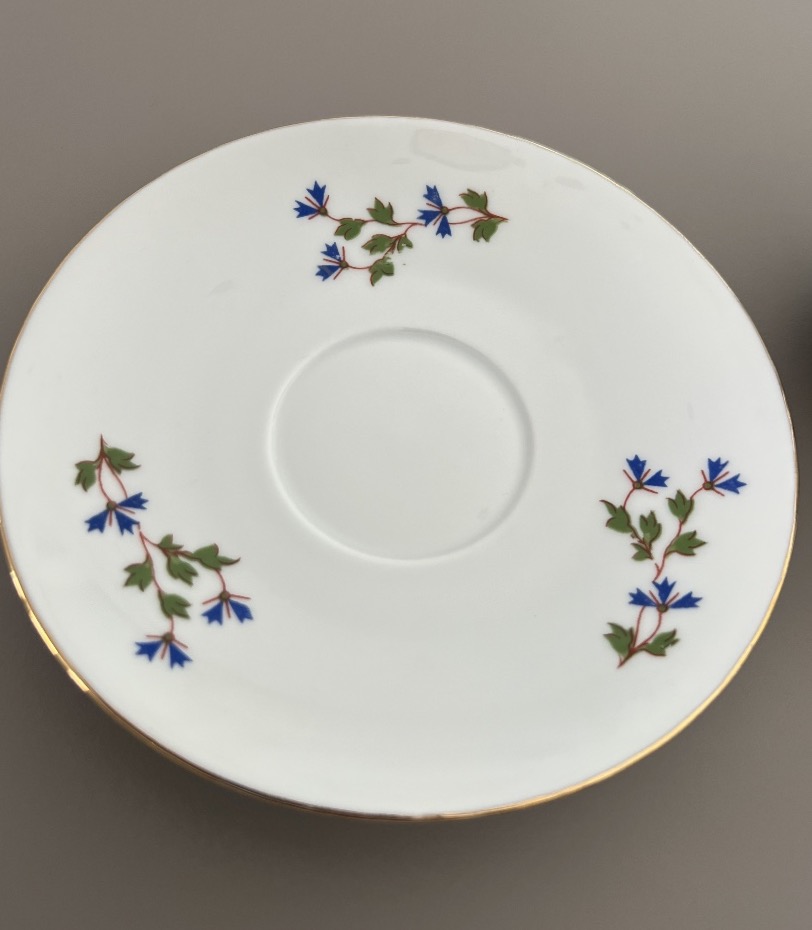 12 Lourioux Porcelain Coffee/tea Cups With Barbeaux Design -photo-4