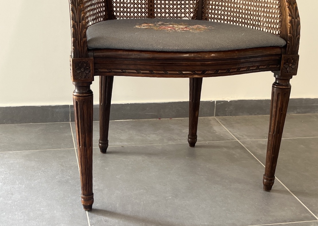 Fauteuil Canné de  Style Louis XVI -photo-3