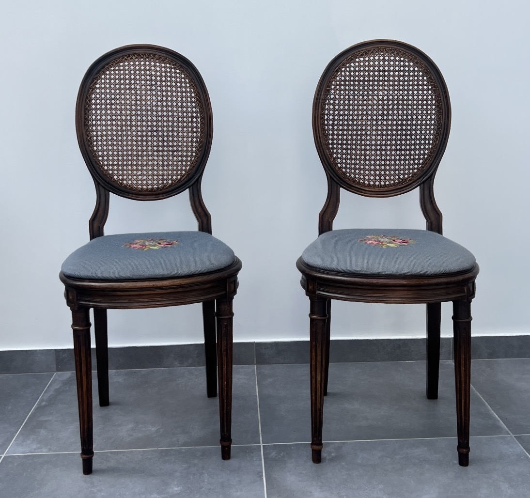 Pair Of Louis XVI-style Chairs -photo-2