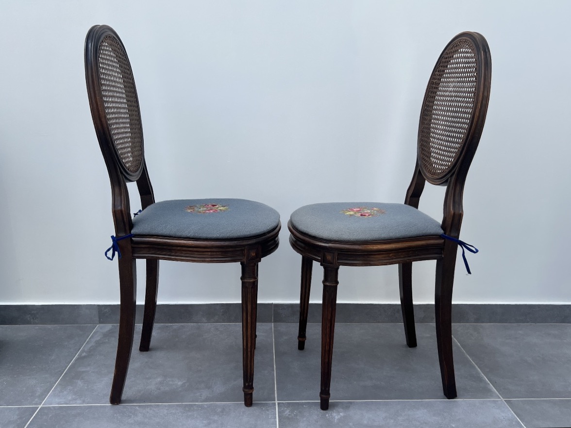 Pair Of Louis XVI-style Chairs -photo-1