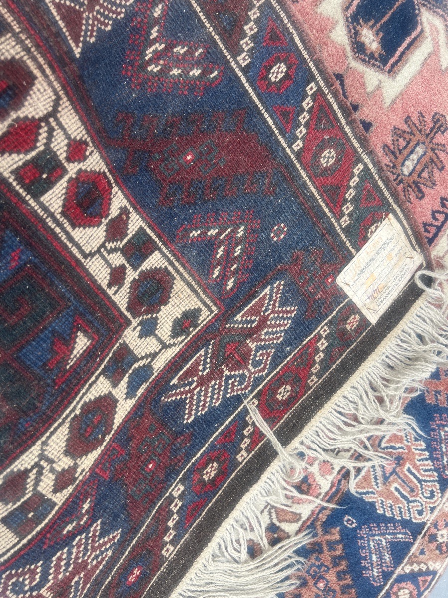 Antique Turkish Wool Rug With Geometric Design -photo-5