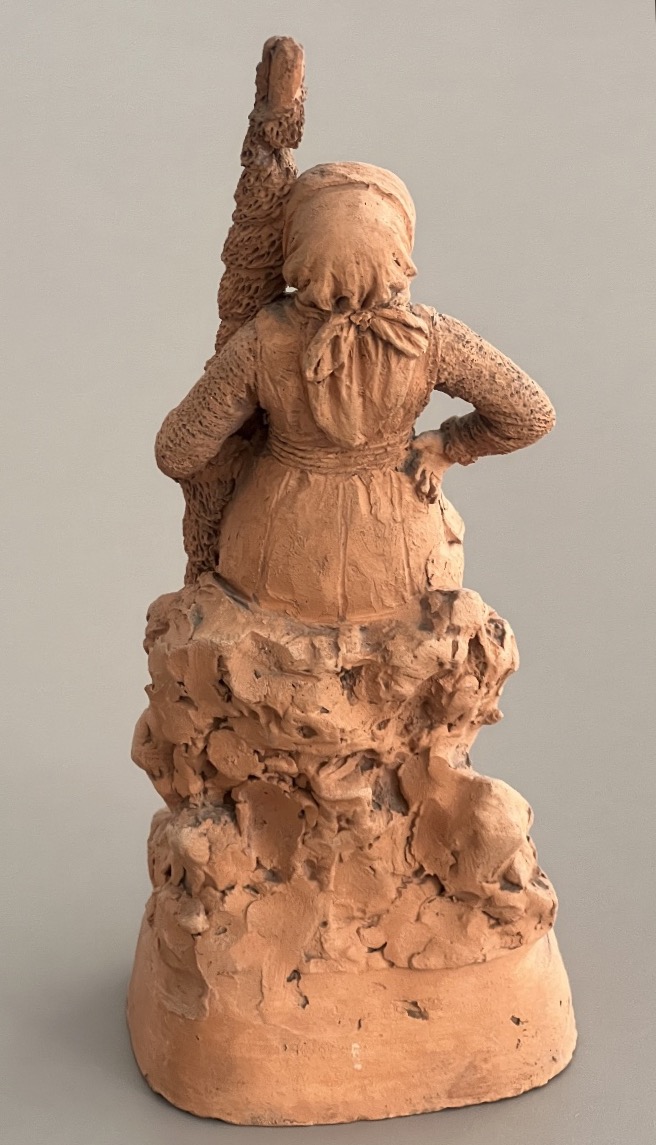 Eugène Blot  ( 1830-1899 )  Terre Cuite Pêcheuse de Crevettes -photo-1