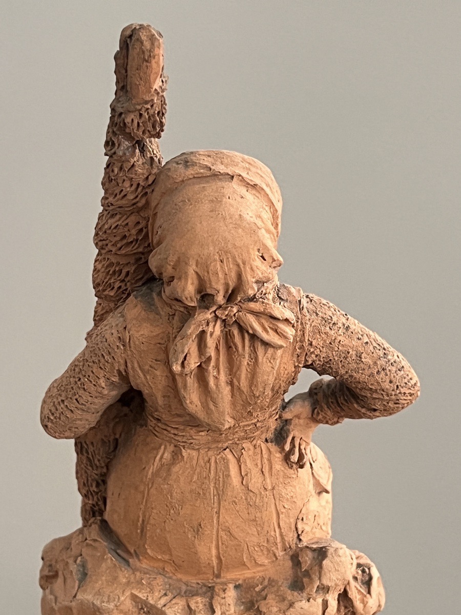 Eugène Blot  ( 1830-1899 )  Terre Cuite Pêcheuse de Crevettes -photo-3