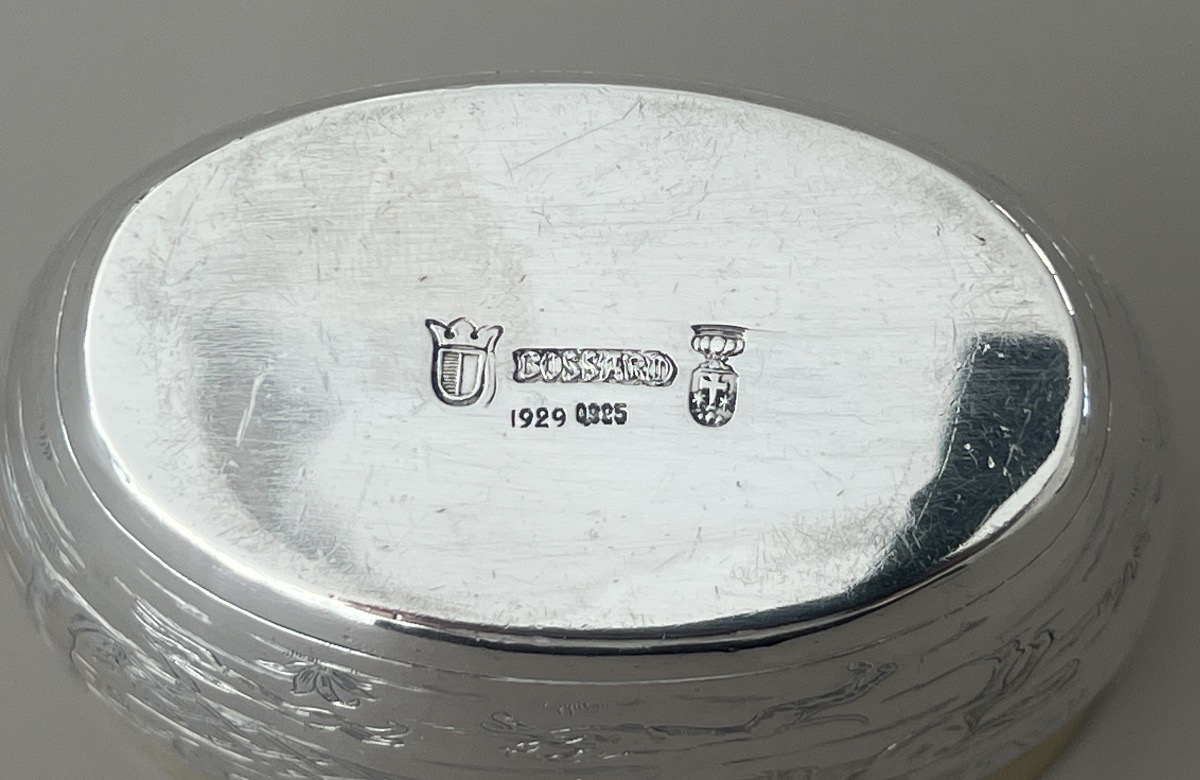 Rare Timbale de Chasse en Argent Massif avec Armoiries Orfévre Bossard en Suisse-photo-5