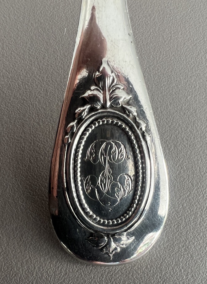 Sugar Spoon / Sugar Shaker, Louis XVI Style, Solid Silver, Minerve -photo-4