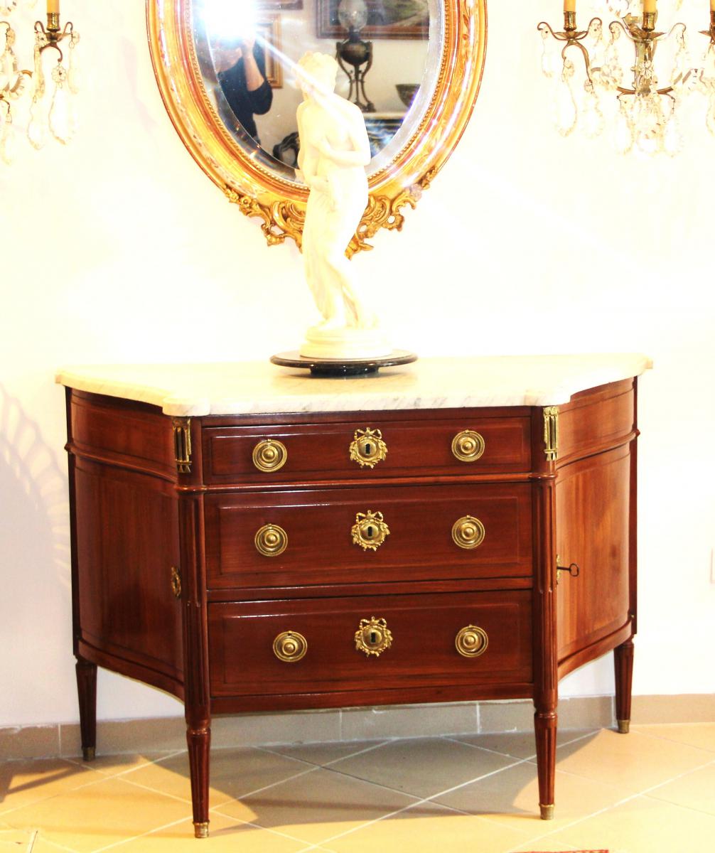 Commode Louis XVI En Acajou D,époque XVIIIéme Estampillée 