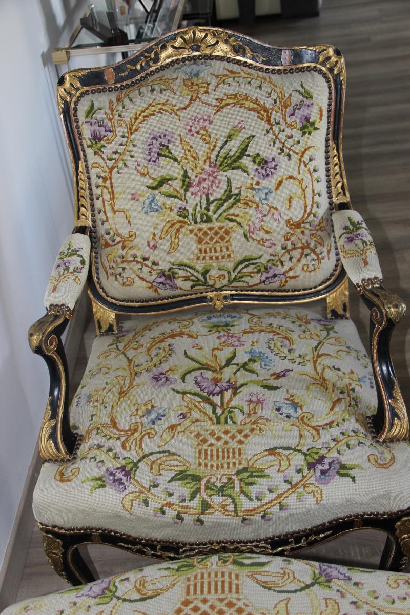 Paire De Fauteuils à La Reine Napoléon III -photo-7