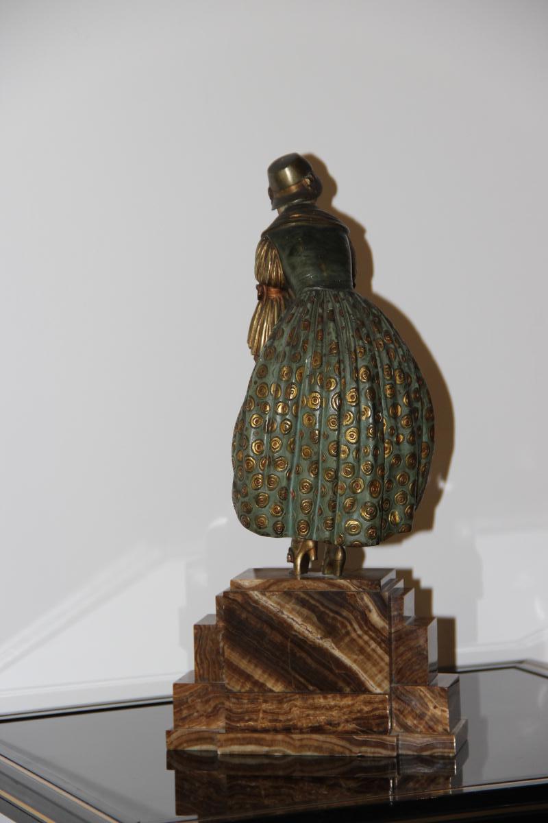 Dimitri Chiparus Statue Chryséléphantine D,époque Art-déco -photo-4