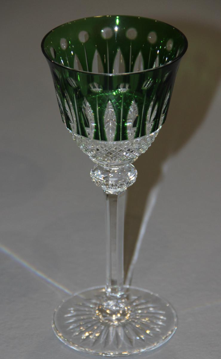 Saint Louis Model Tommy 6 Wine Glasses In Cut Crystal-photo-4