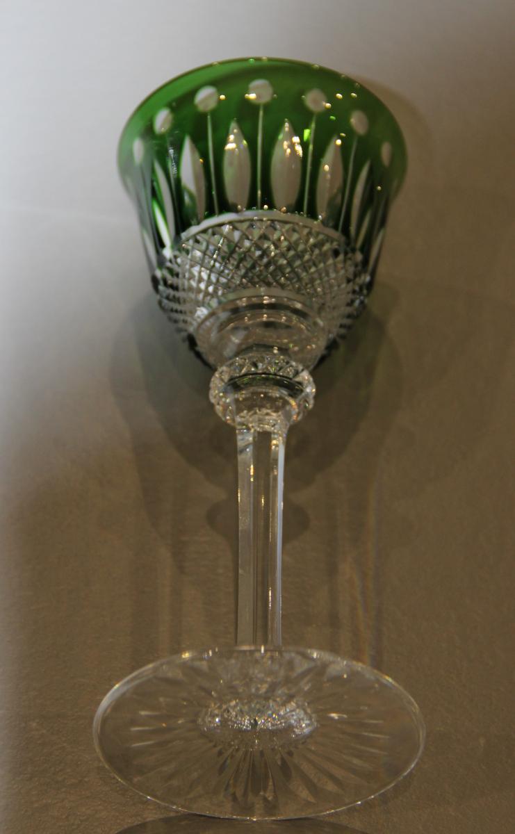 Saint Louis Model Tommy 6 Wine Glasses In Cut Crystal-photo-1