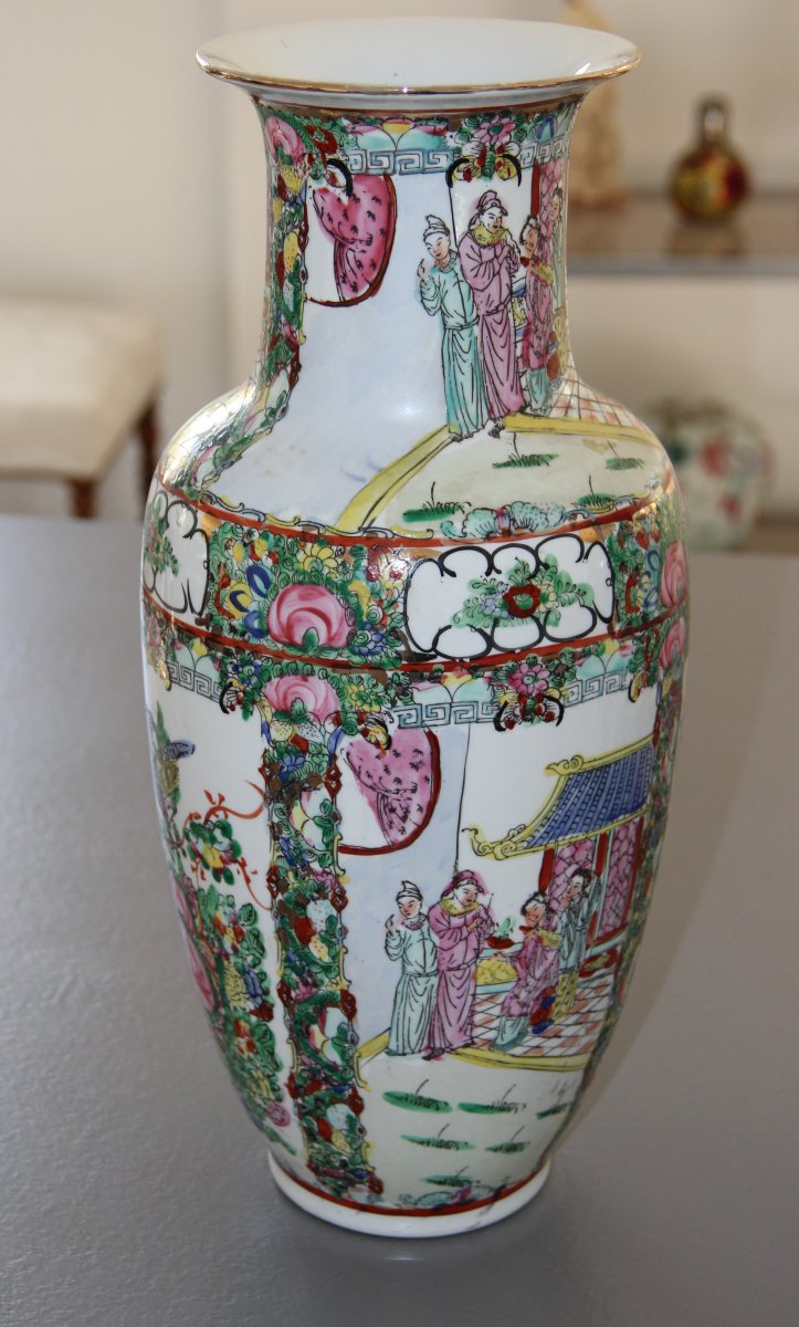 Grande Paire De Vases En Porcelaine De Chine -photo-3