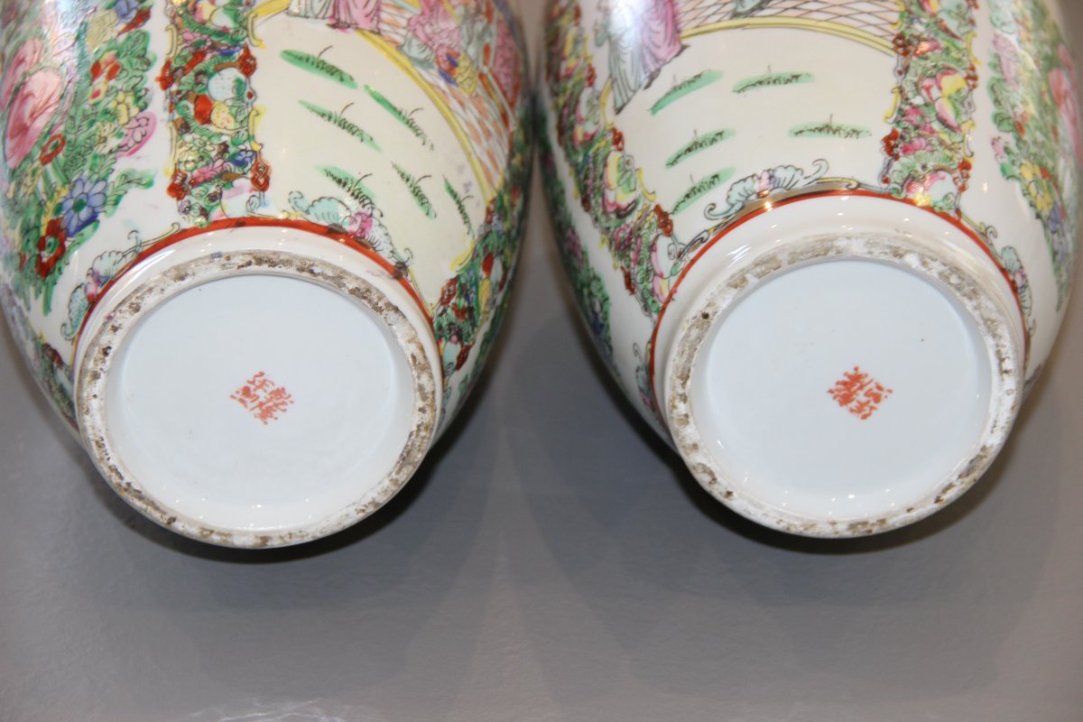 Grande Paire De Vases En Porcelaine De Chine -photo-6